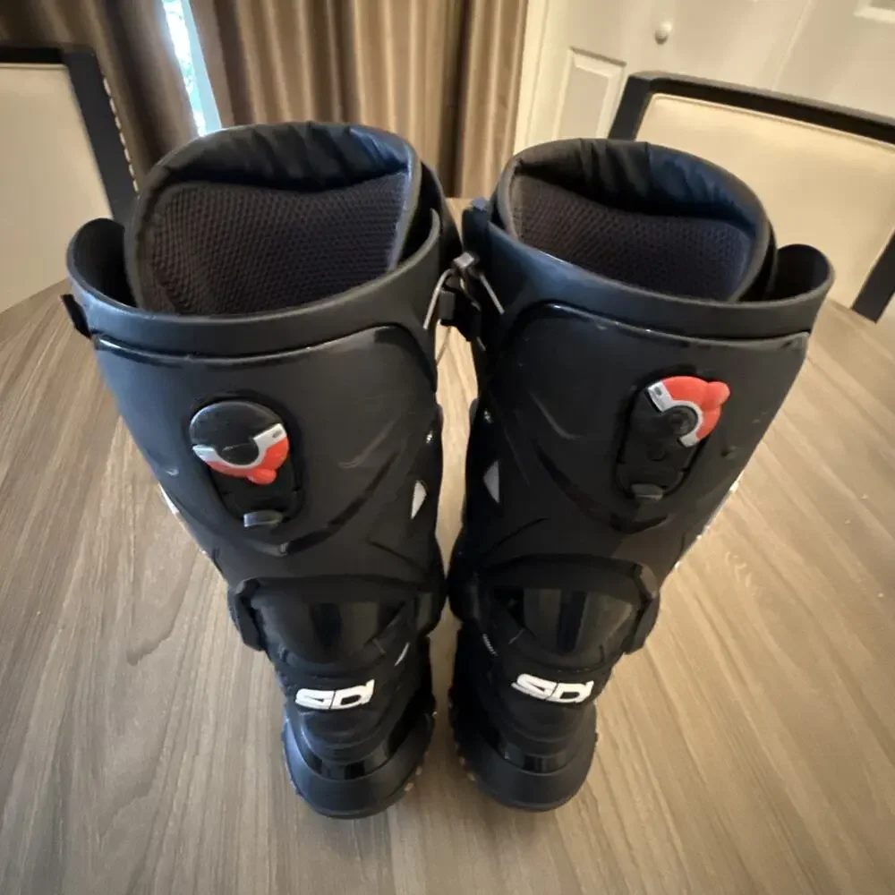 Sidi SRS Black Boots Size 10 US 44 EUR MX Motocross Boots Made in Italy